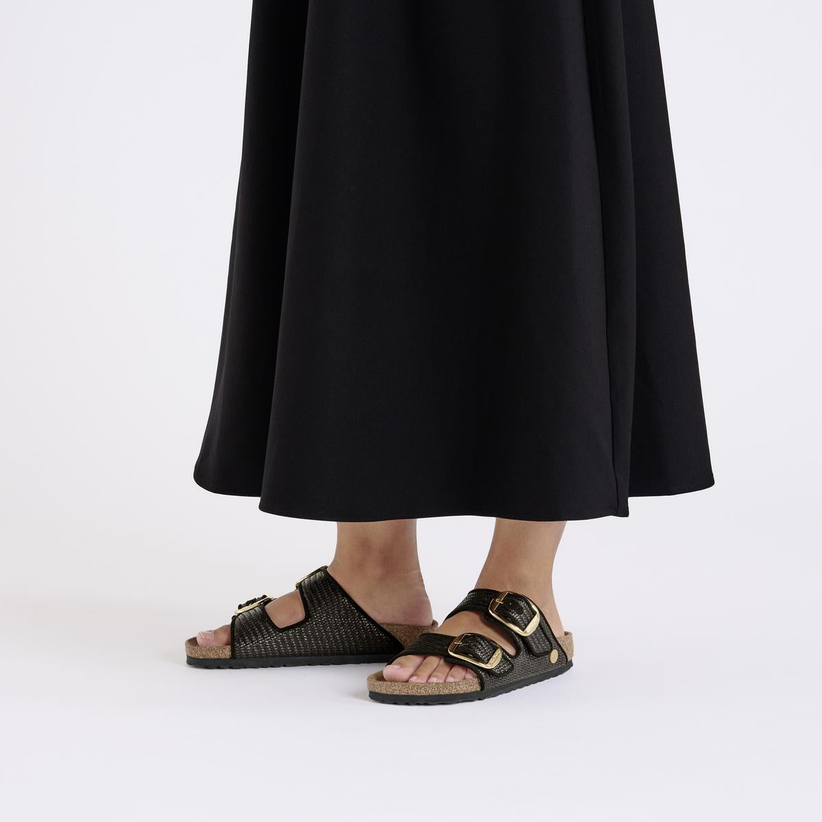 Birkenstock Arizona Big Buckle Raffia Black - Image 2