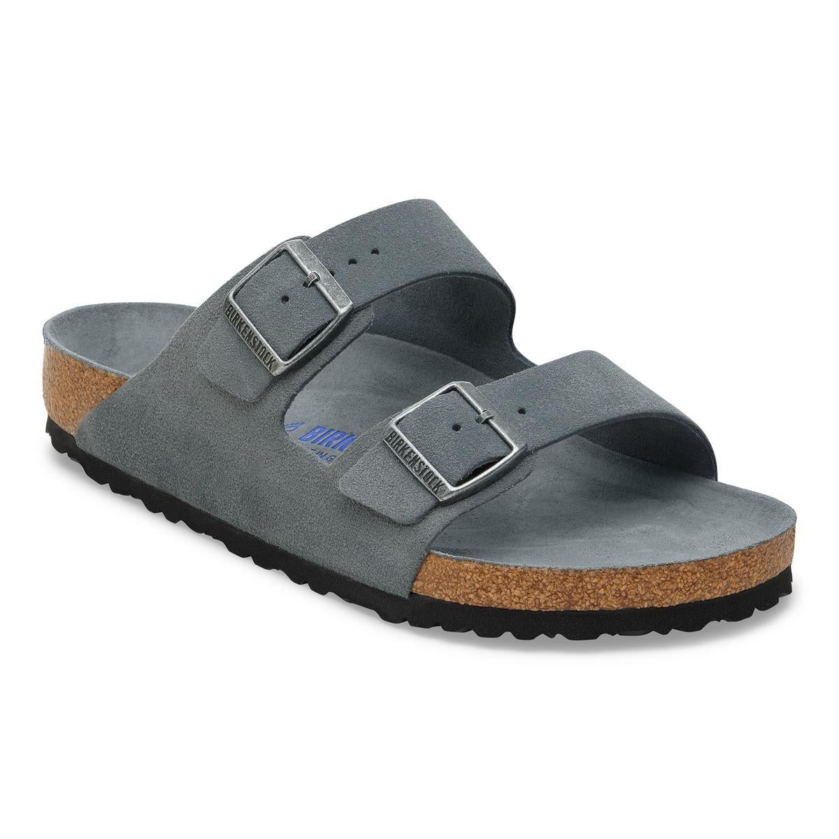 Arizona Soft Footbed Suede Leather in Basalt Grey – Birkenstock NZ