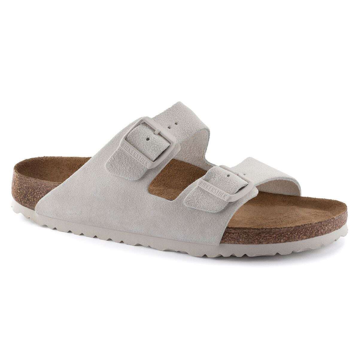 Arizona Soft Footbed Suede Leather in Antique White – Birkenstock NZ