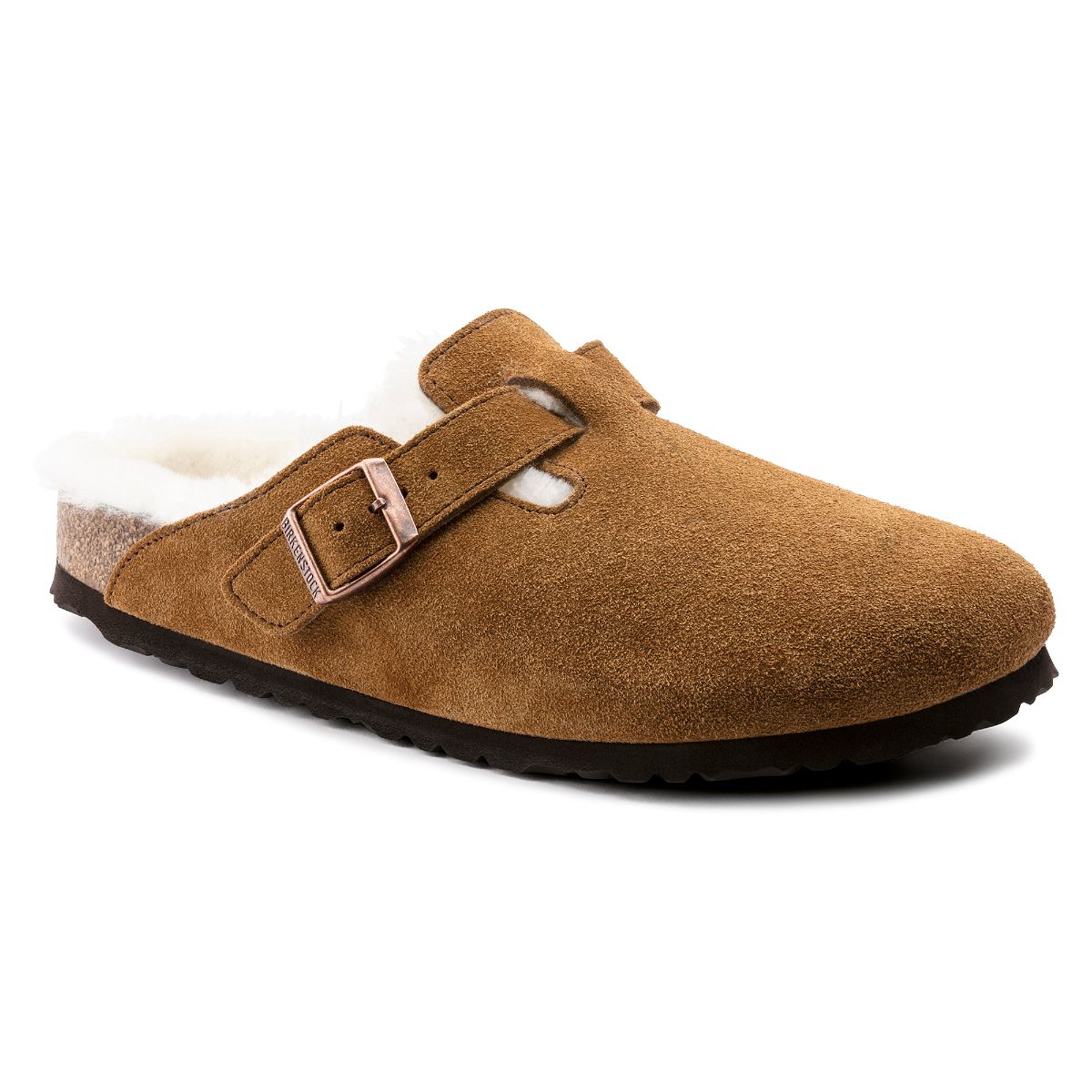 Boston Shearling Suede Leather in Mink – Birkenstock NZ