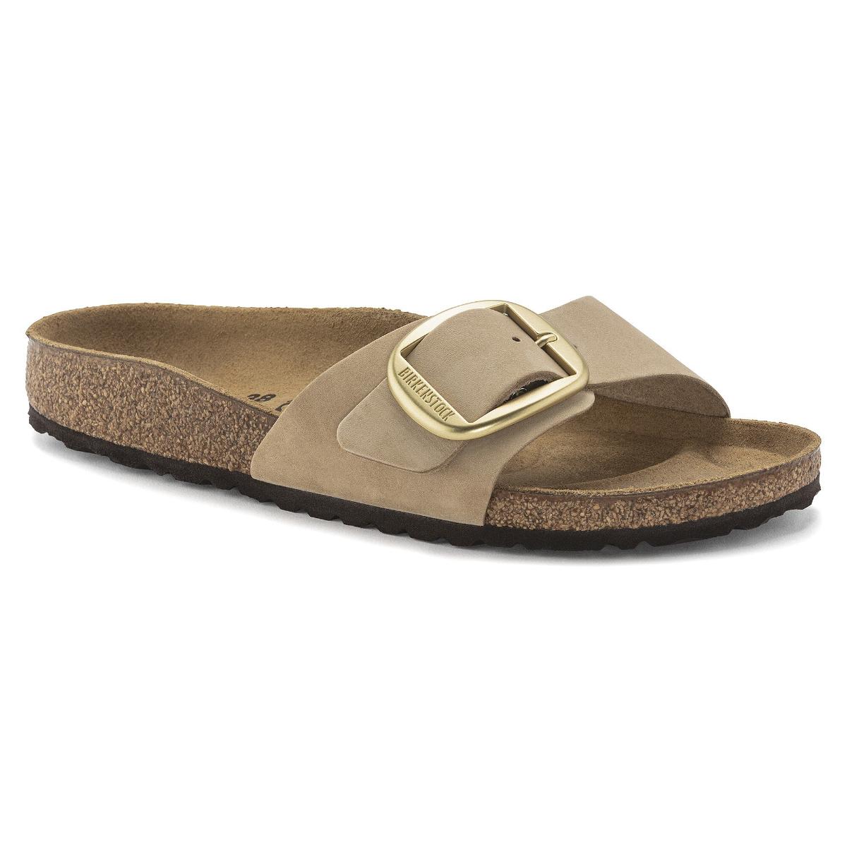 Madrid Big Buckle Nubuck Leather in Sandcastle – BIRKENSTOCK NZ