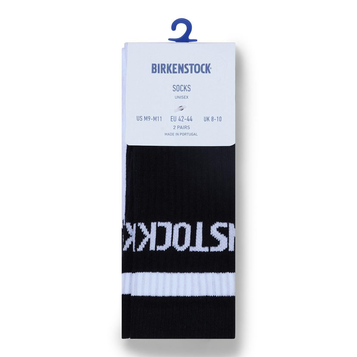 Birkenstock Cotton Tennis Socks 2 Pack Black/White - Image 4