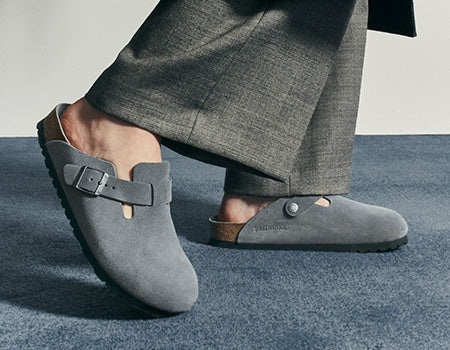 Boston Suede Birkenstock Clogs