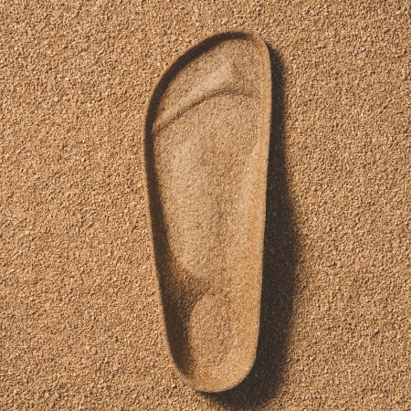 Cork latex footbed