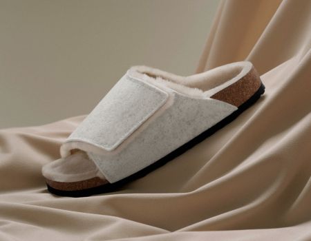 Solana birkenstock shearling slippers