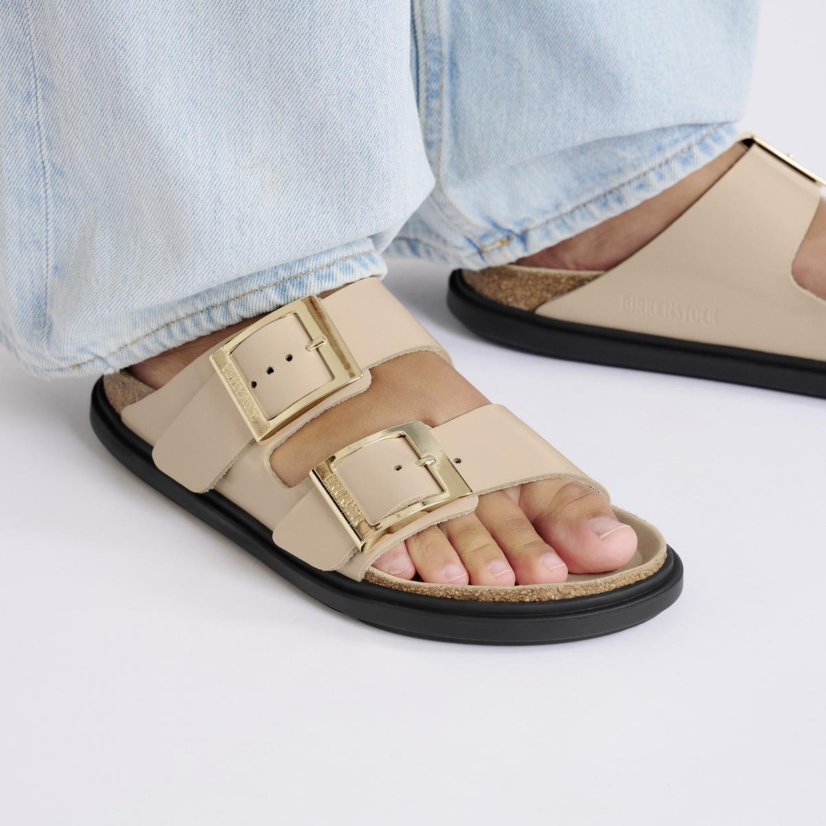 Arizona Droplet Buckle Natural Leather in New Beige – Birkenstock NZ