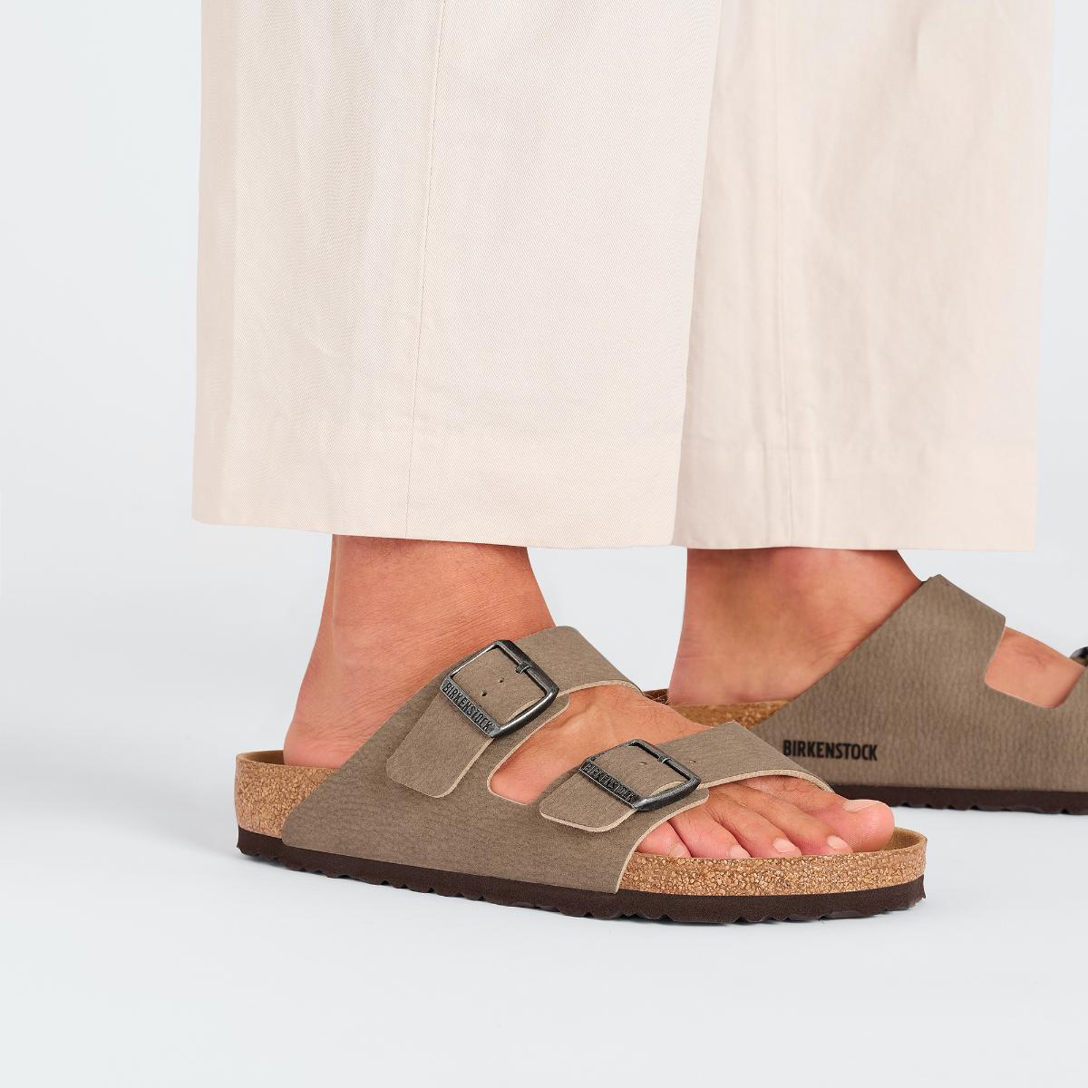 Arizona Synthetics in Desert Dust Gray Taupe/Brown – BIRKENSTOCK NZ