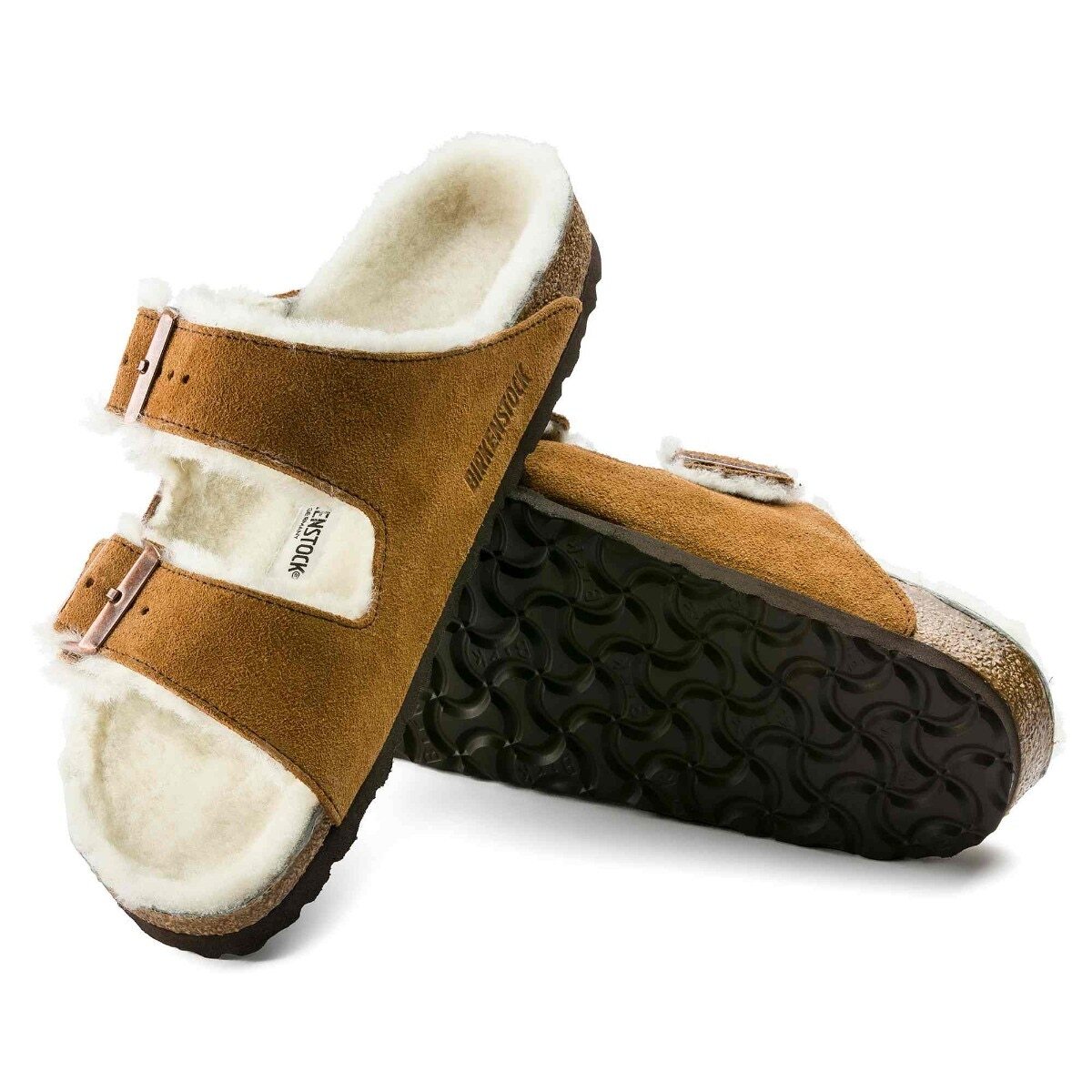 Arizona Shearling Suede Leather in Mink – Birkenstock NZ