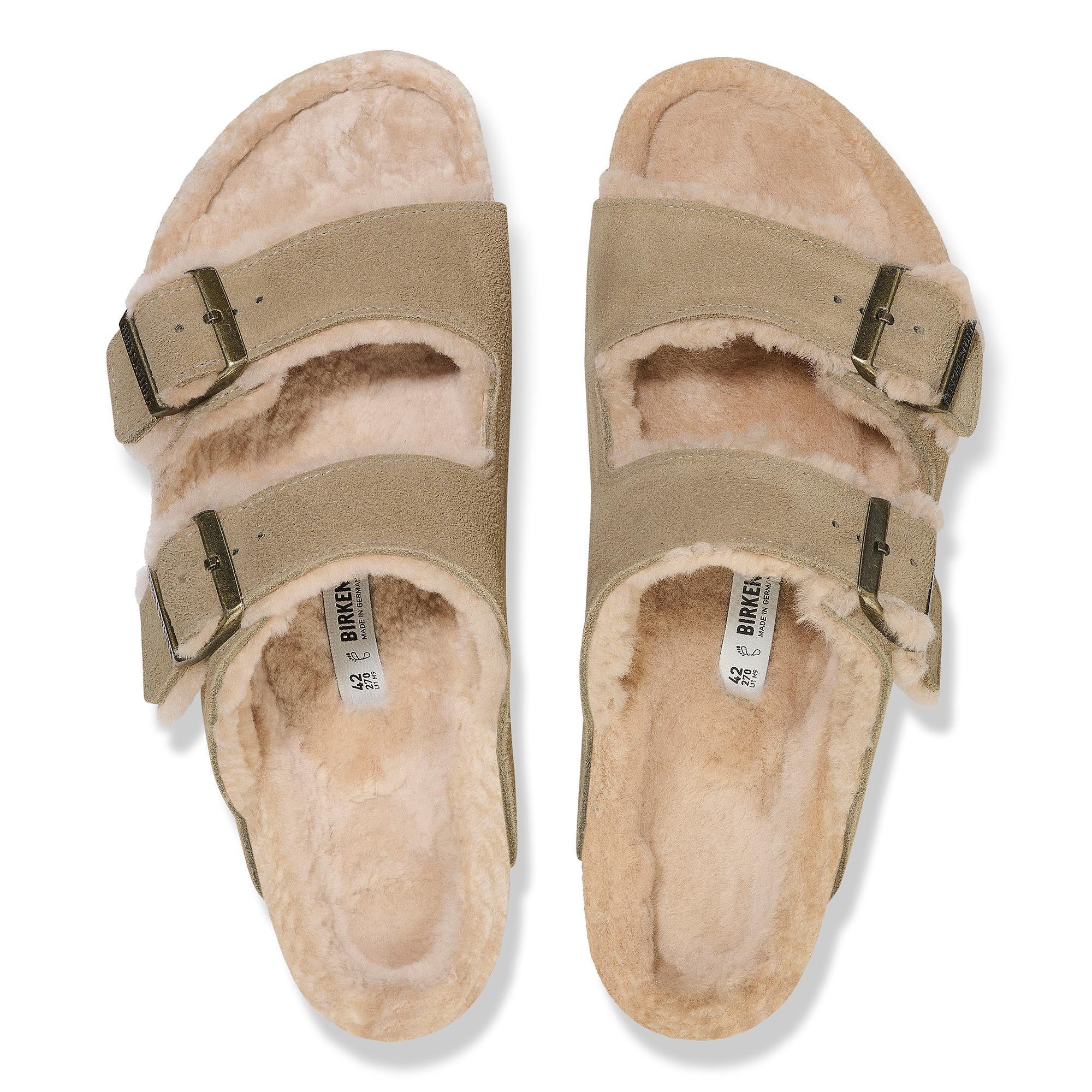 Arizona Shearling Suede Leather in Taupe – BIRKENSTOCK NZ