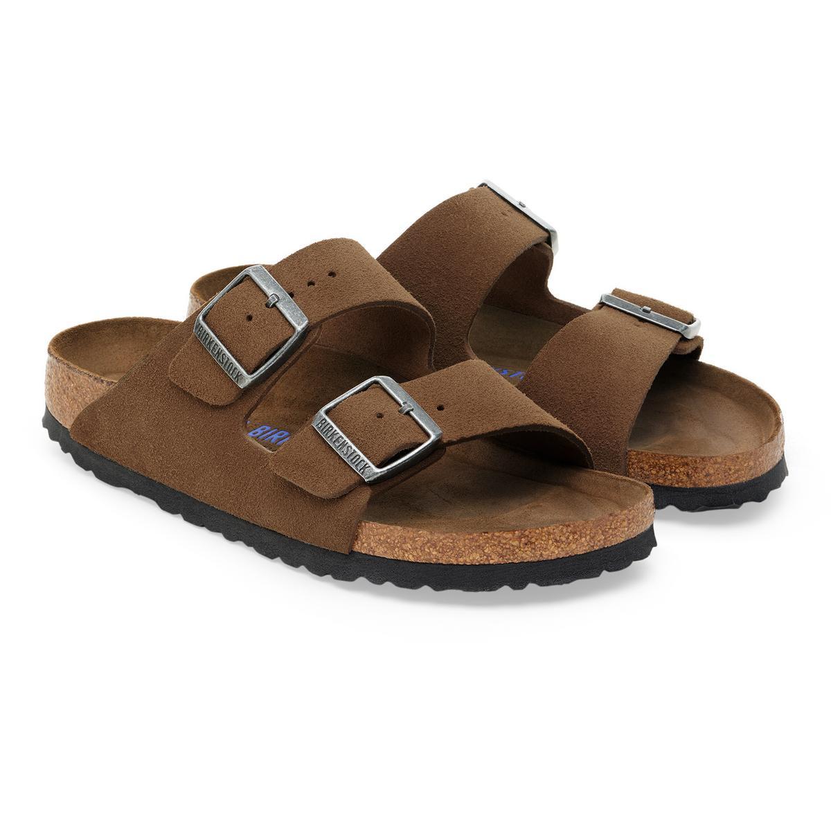 Arizona Soft Footbed Suede Leather in Dark Tea – BIRKENSTOCK NZ