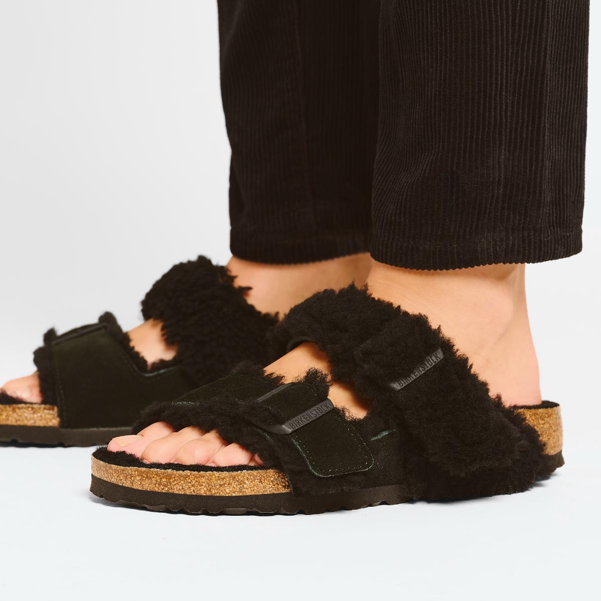 Birkenstock Arizona Teddy Split Black - Image 3