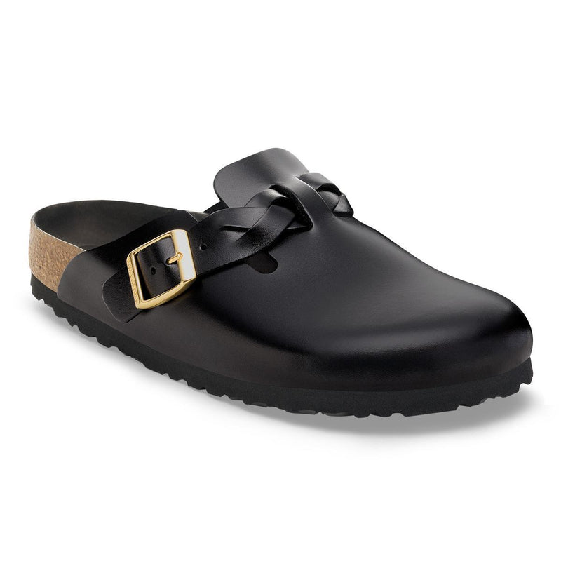 Birkenstock Boston Braided Amalfi Black Amalfi Leather - Image 1