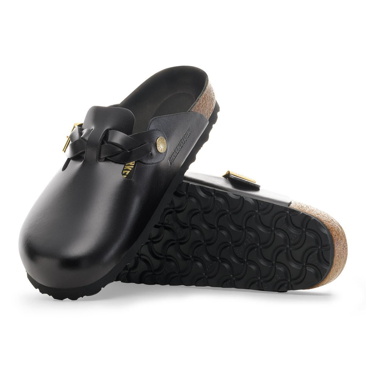 Birkenstock Boston Braided Amalfi Black Amalfi Leather - Image 2