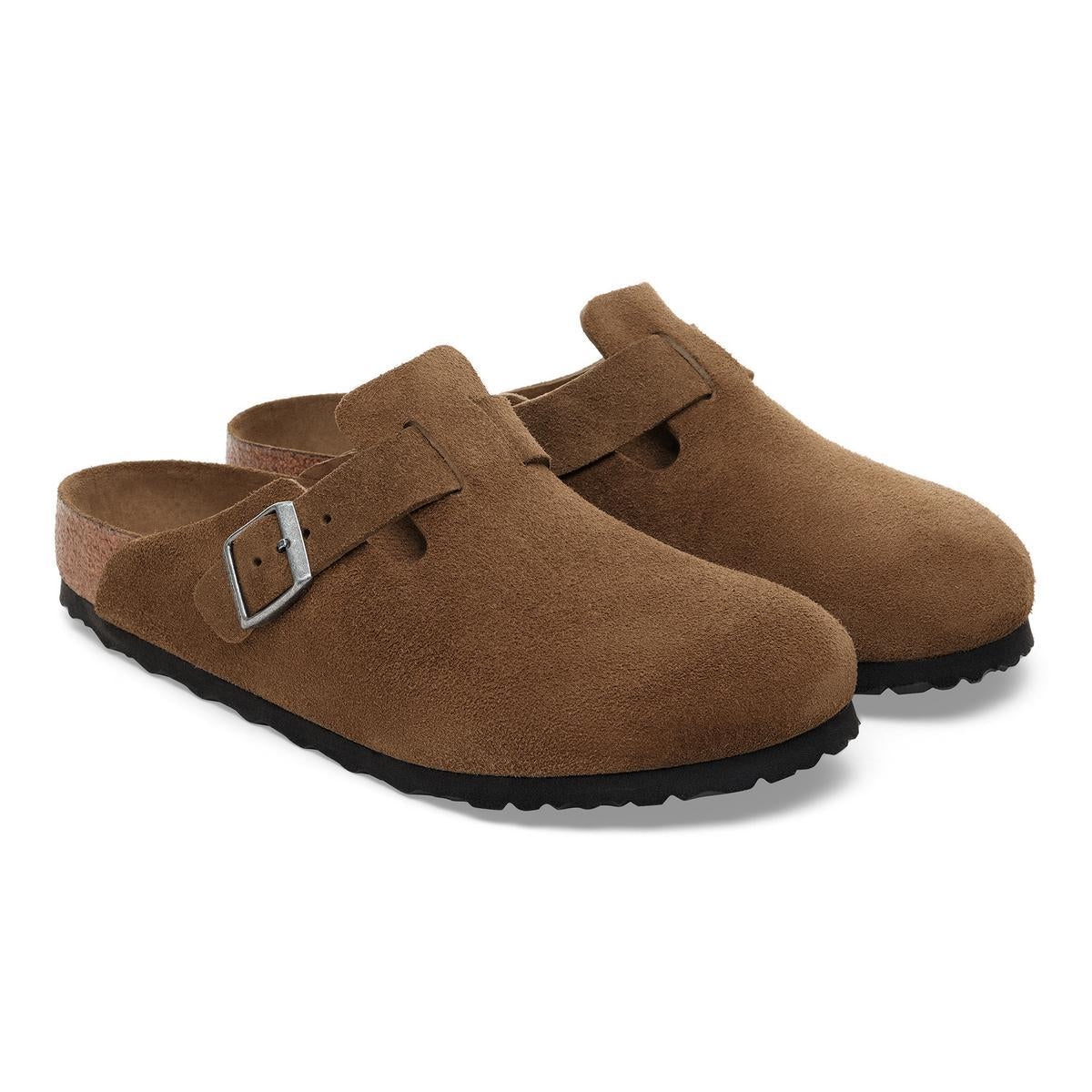Boston Soft Footbed Suede Leather in Dark Tea – BIRKENSTOCK NZ