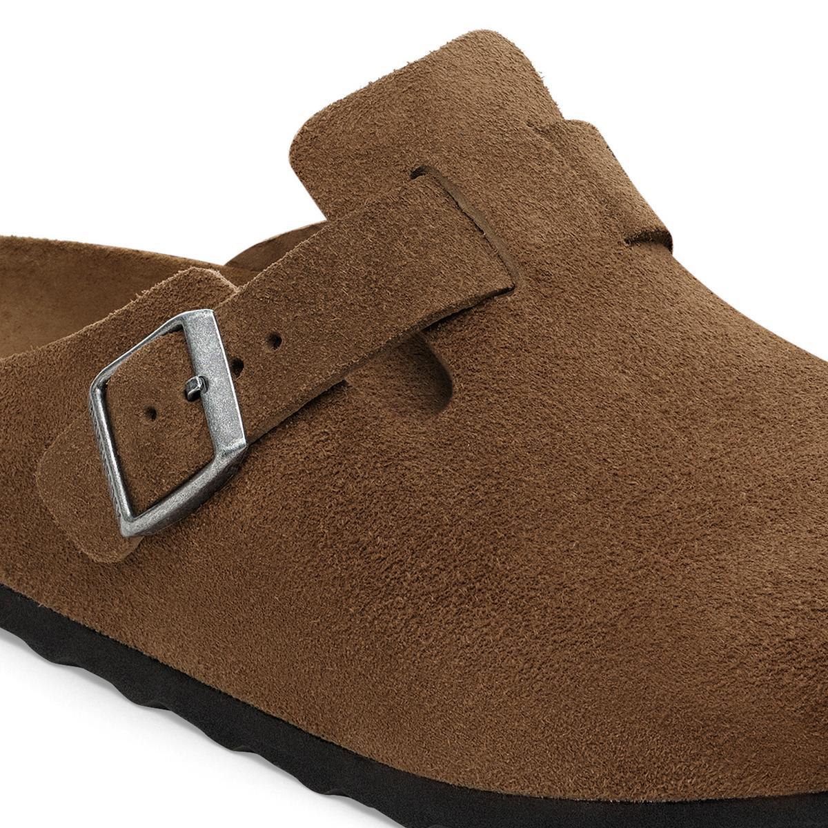 Boston Soft Footbed Suede Leather in Dark Tea – BIRKENSTOCK NZ