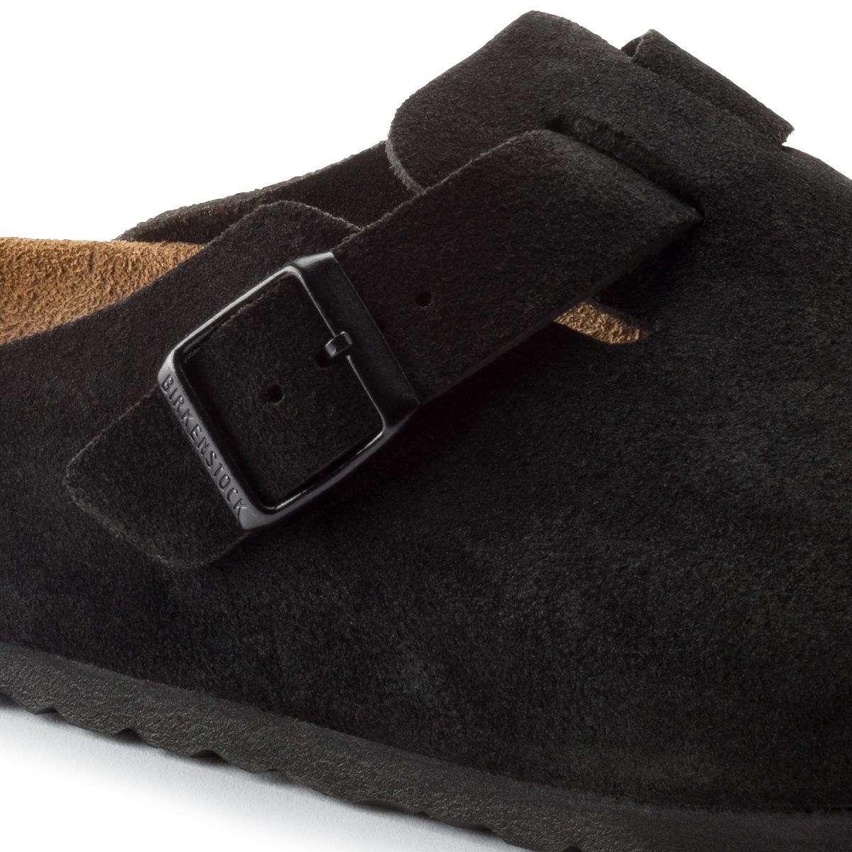 Boston Soft Footbed Suede Leather in Black – BIRKENSTOCK NZ