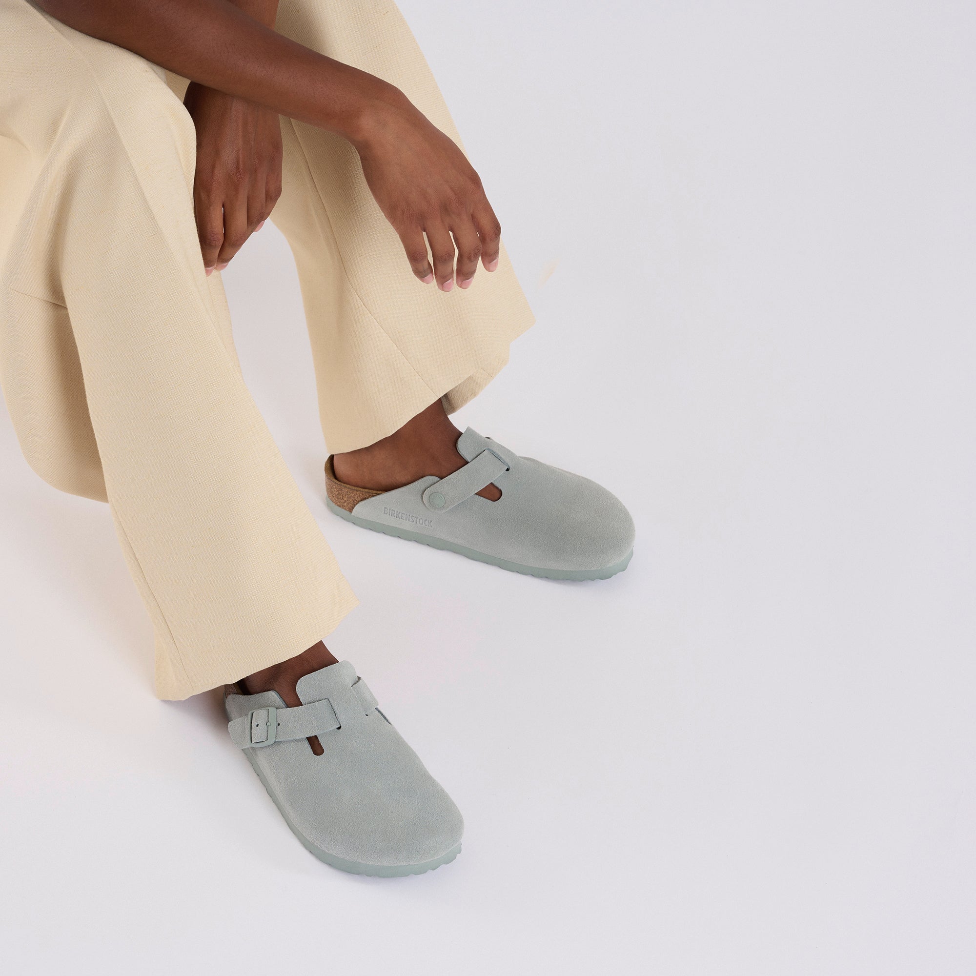Boston Suede Leather in Pure Sage – BIRKENSTOCK NZ