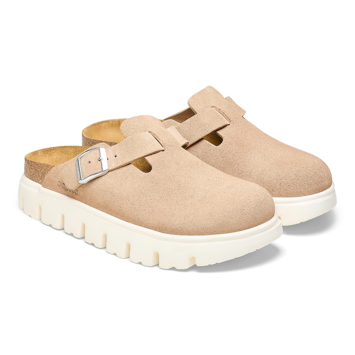 Boston Chunky BIRKENSTOCK 新品未使用　厚底 Boston Chunky Suede Leather in Sand – Birkenstock NZ