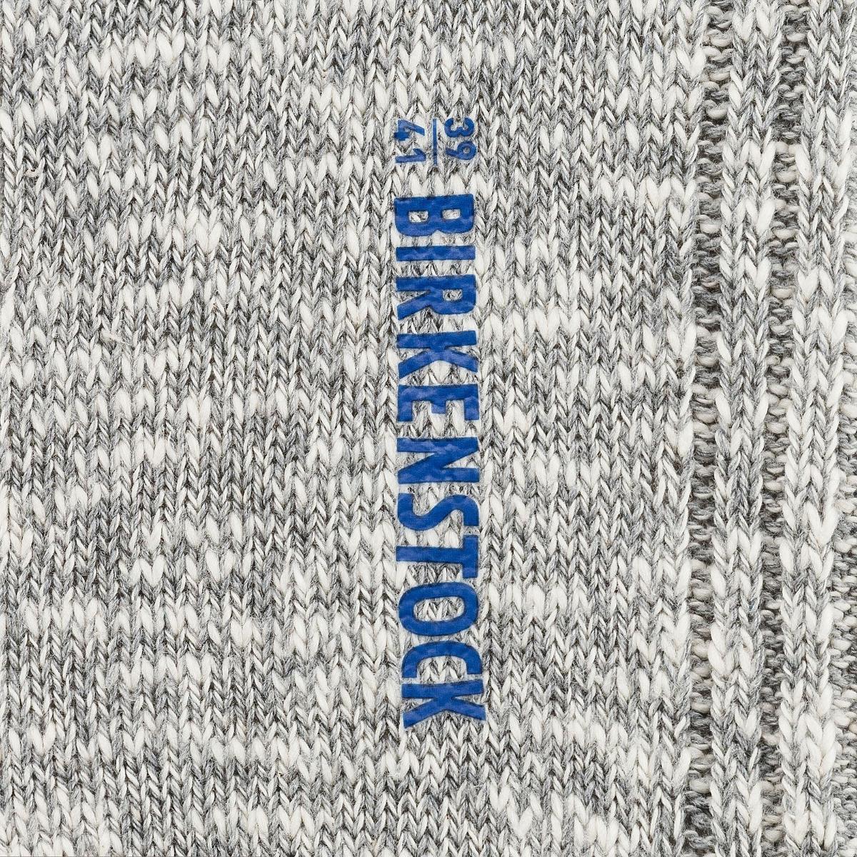 Birkenstock Cotton Slub Socks Grey/White - Image 4