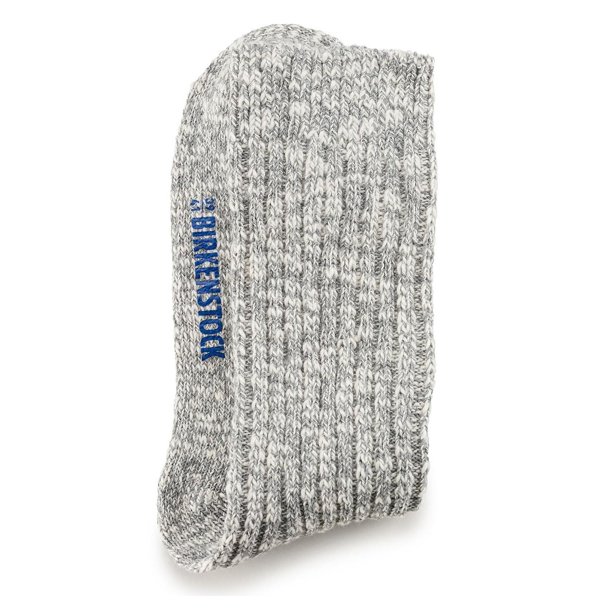 Birkenstock Cotton Slub Socks Grey/White - Image 5