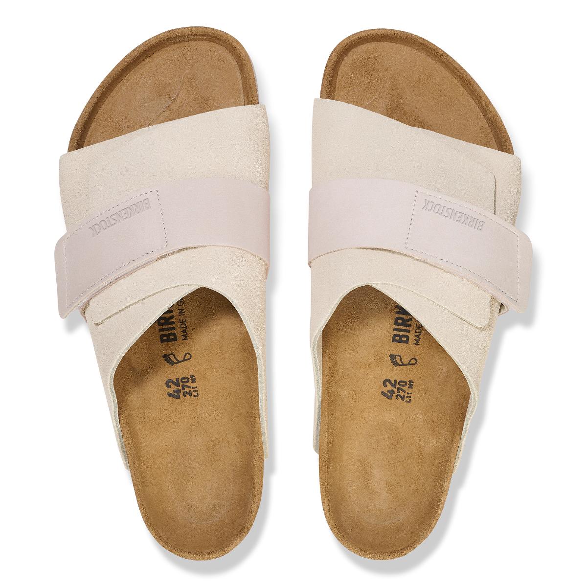 Birkenstock KYOTOスエード アンティークホワイト サンダル 39 Kyoto Nubuck Leather/Suede in Color Antique White | BIRKENSTOCK