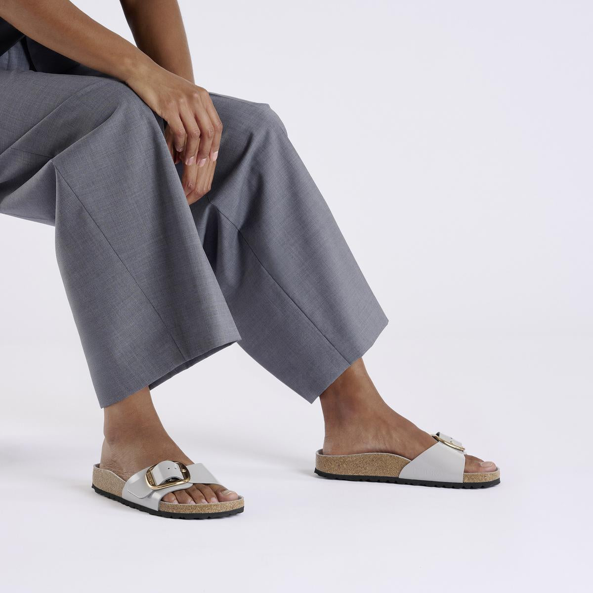 Madrid Big Buckle Natural Leather in Stone Coin – Birkenstock NZ