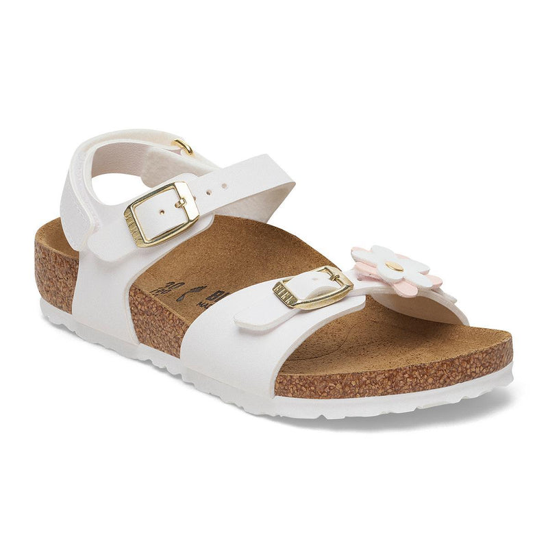 Birkenstock Rio Flower Kids White - Image 1