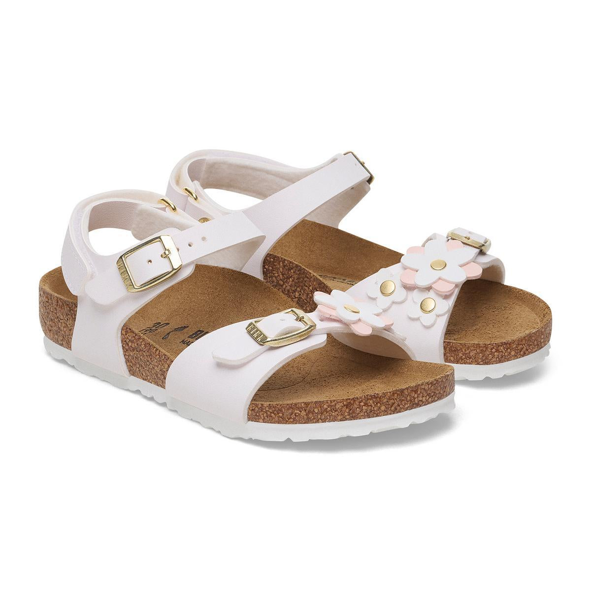 Birkenstock Rio Flower Kids White - Image 3