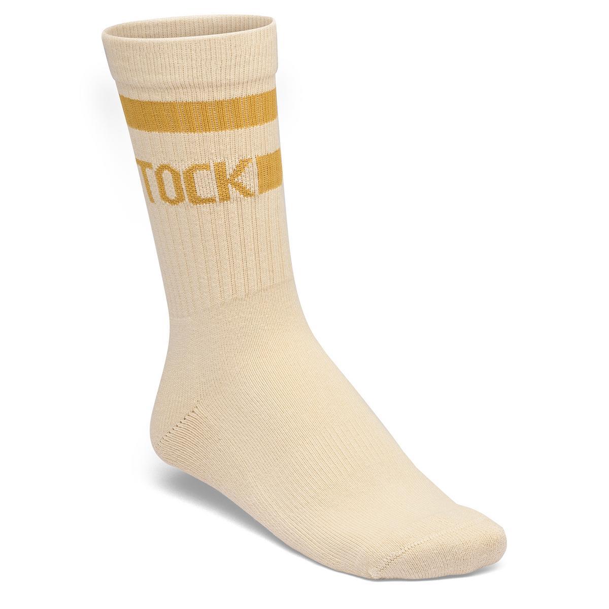 Birkenstock Crew Stripe Socks Oatmeal/Archive Yellow - Image 1