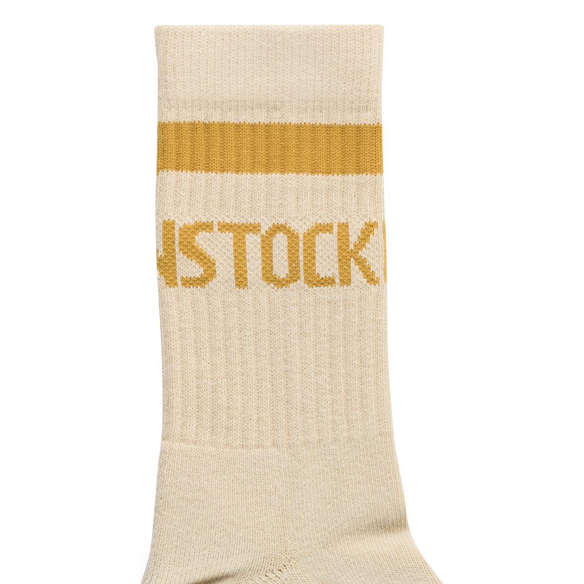 Birkenstock Crew Stripe Socks Oatmeal/Archive Yellow - Image 2