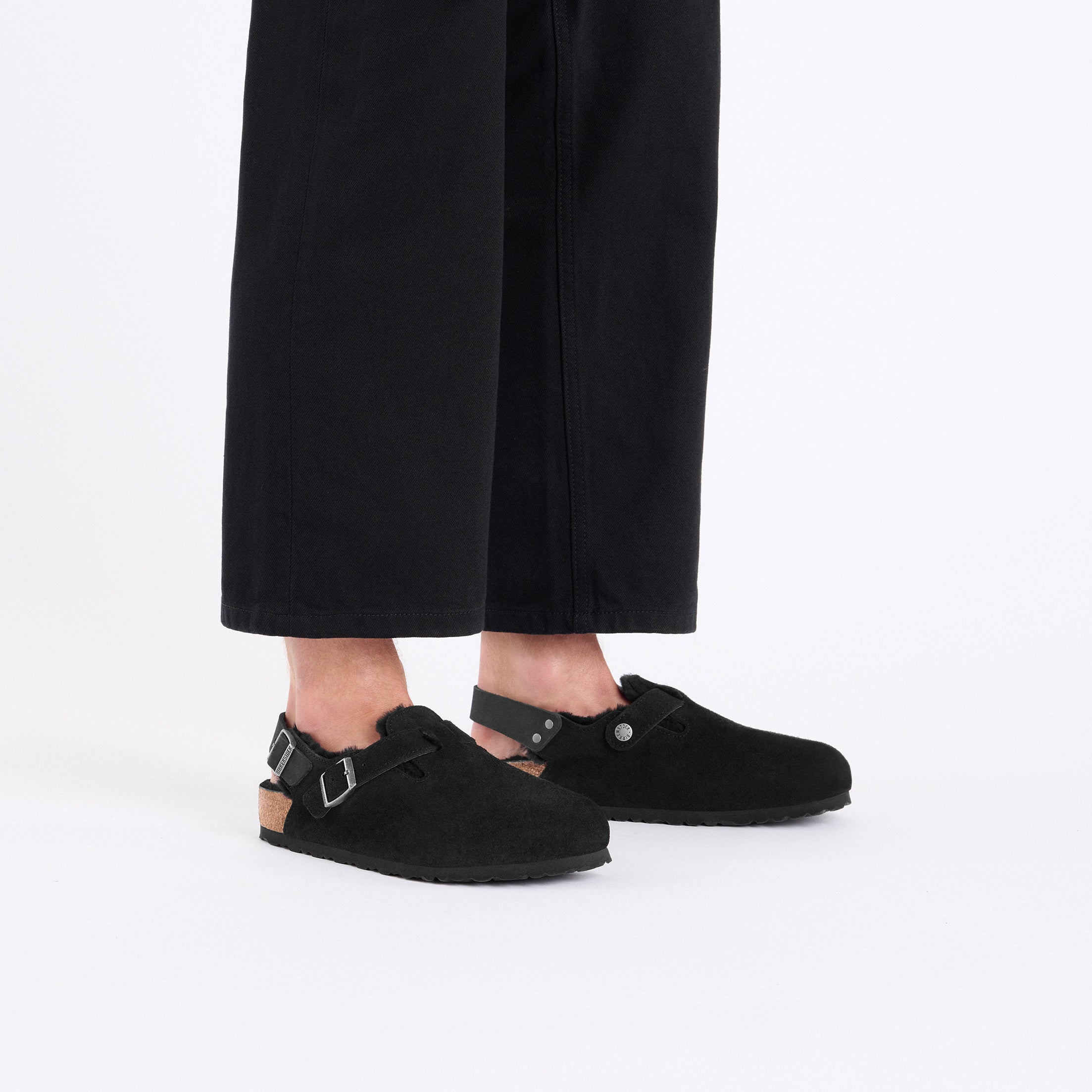 Tokio Shearling Suede Leather in Black – BIRKENSTOCK NZ