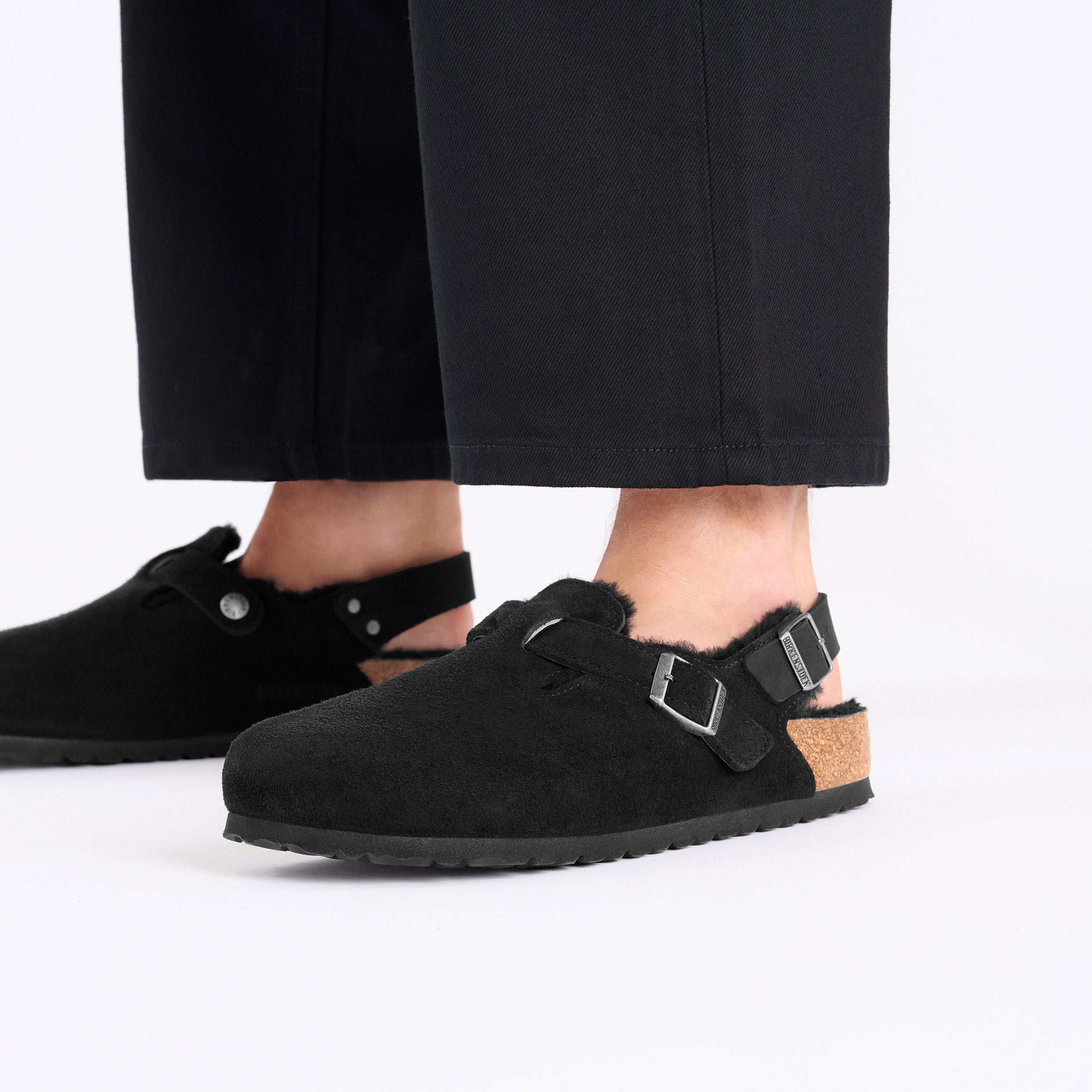 Tokio Shearling Suede Leather in Black – BIRKENSTOCK NZ