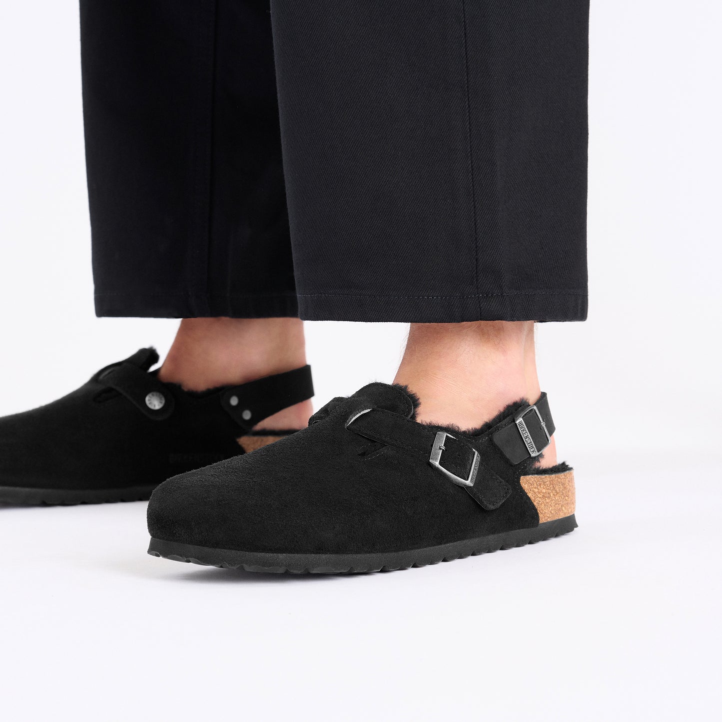 Birkenstock Tokio Shearling Black - Image 3