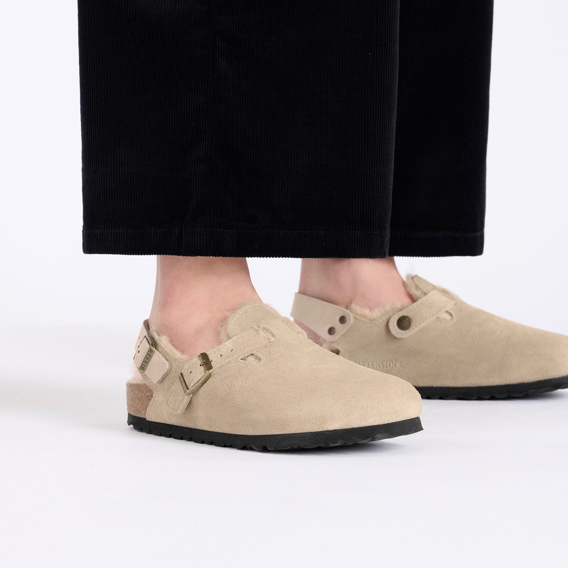 Birkenstock Tokio Shearling Taupe - Image 3