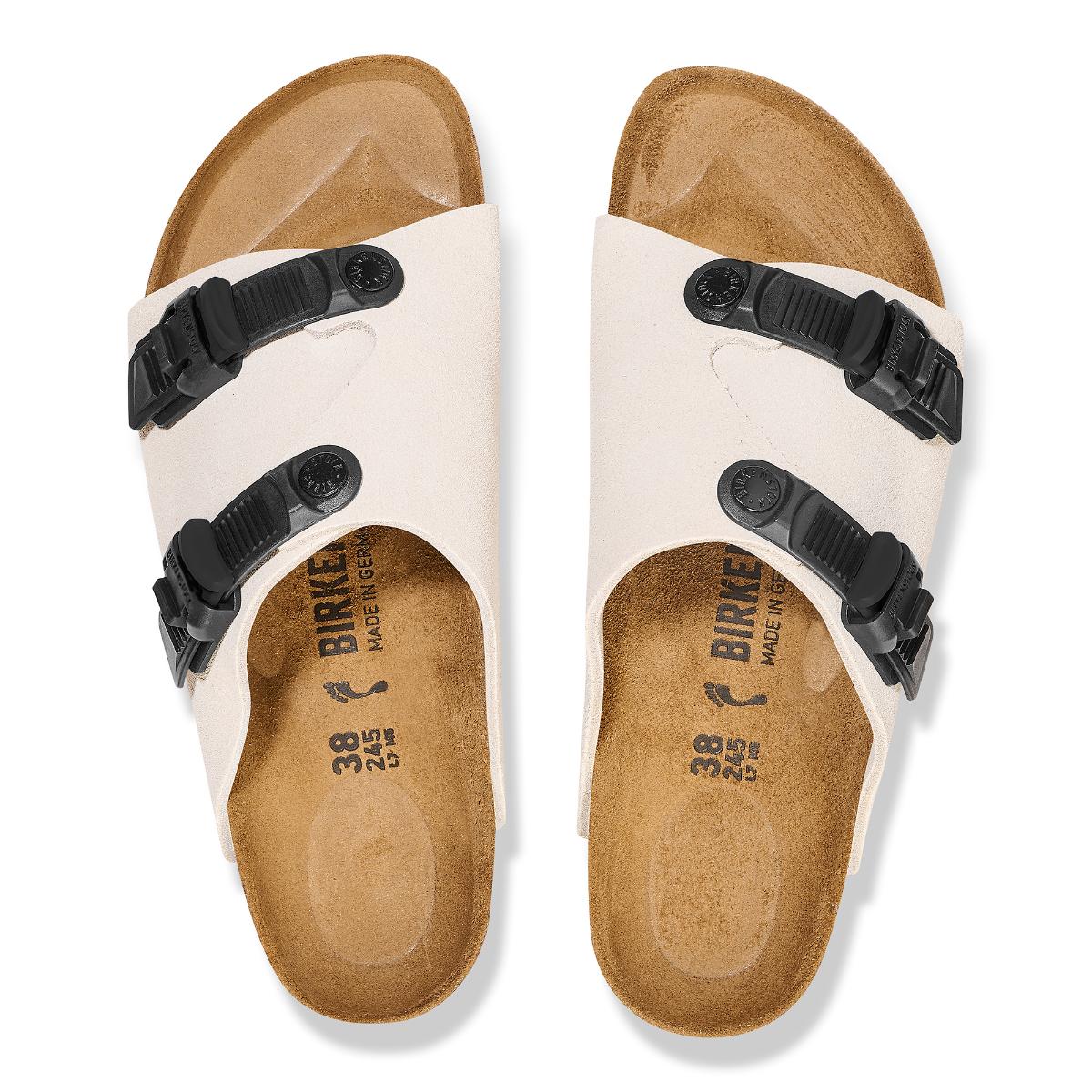 Zurich Tech Suede Leather in Antique White – Birkenstock NZ