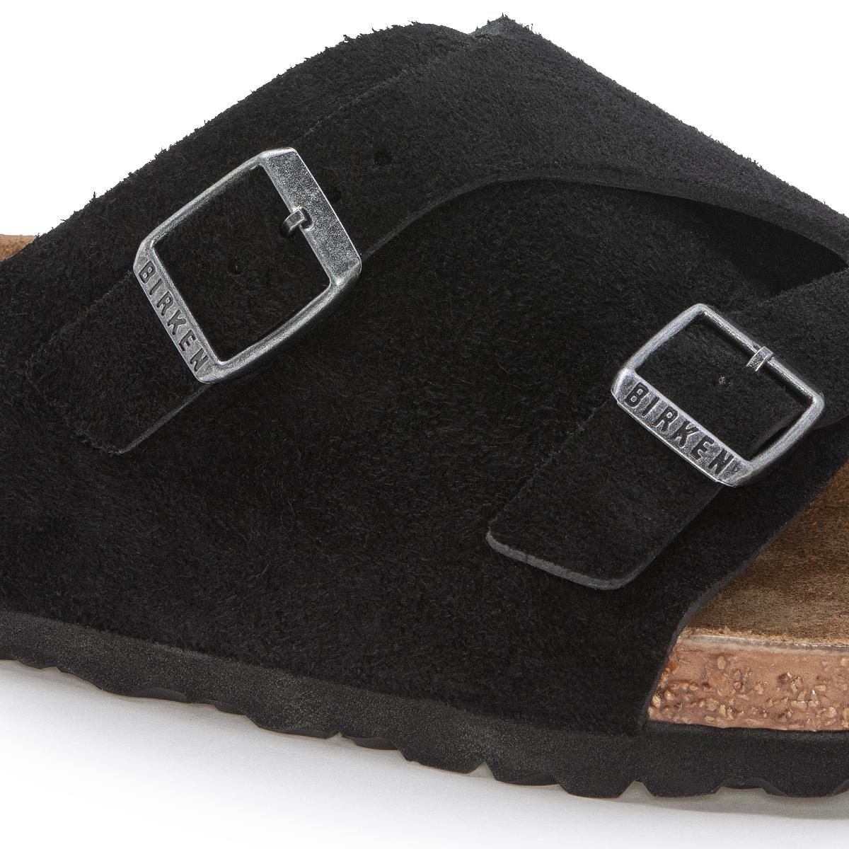 Zurich Suede Leather in Black – Birkenstock NZ