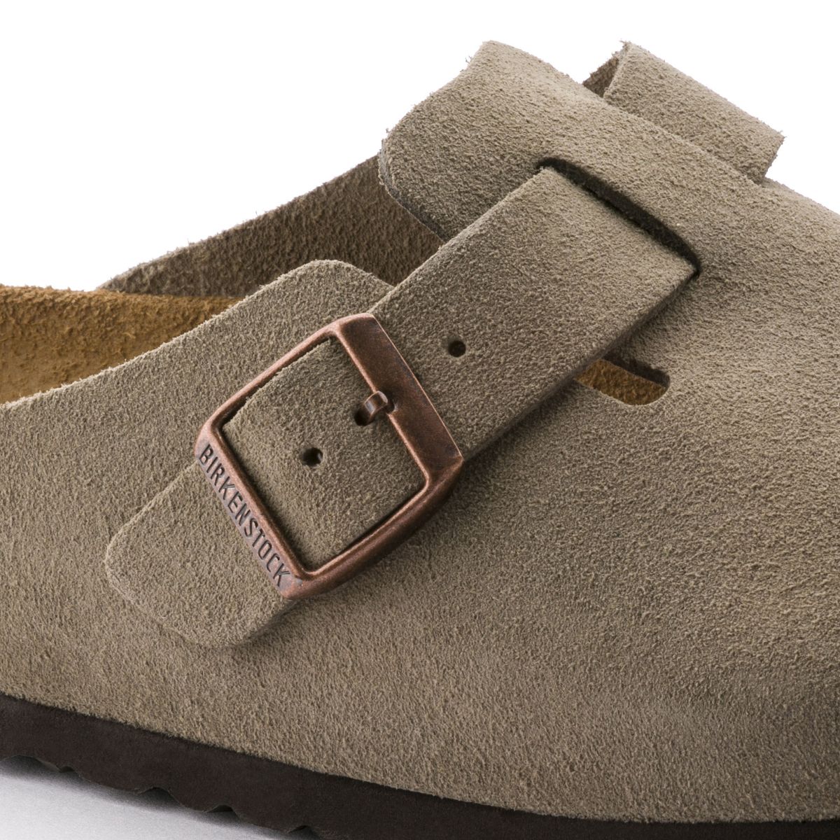 Boston Soft Footbed Suede Leather in Taupe – BIRKENSTOCK NZ
