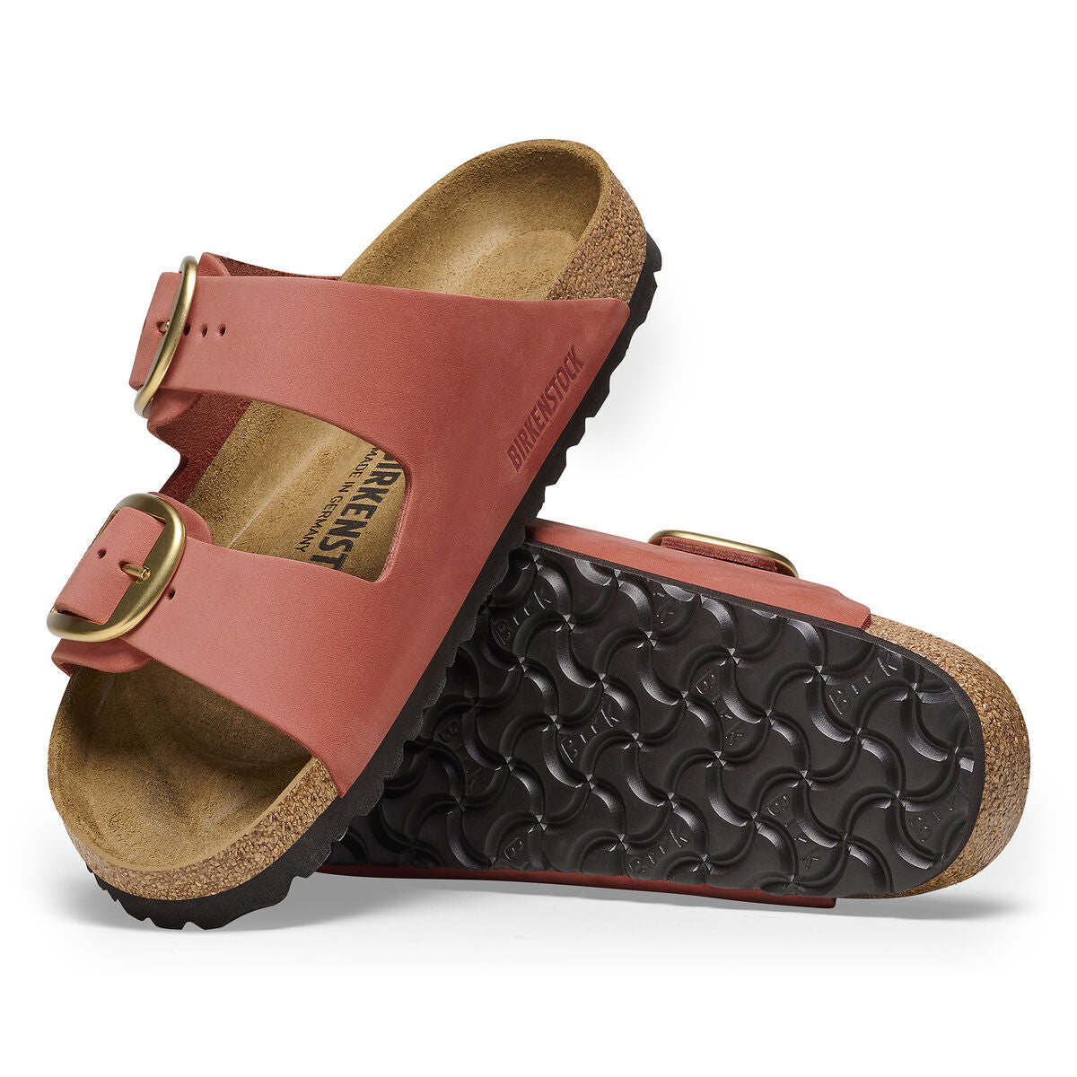 Arizona Big Buckle Nubuck Leather in Mars Red Birkenstock NZ
