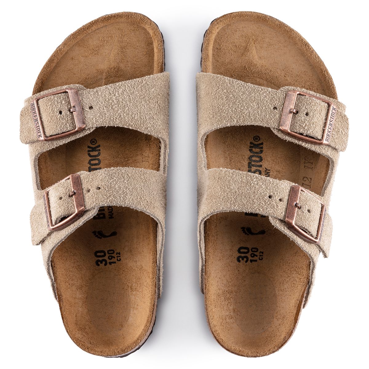 Arizona Kids Suede Leather in Taupe Birkenstock NZ