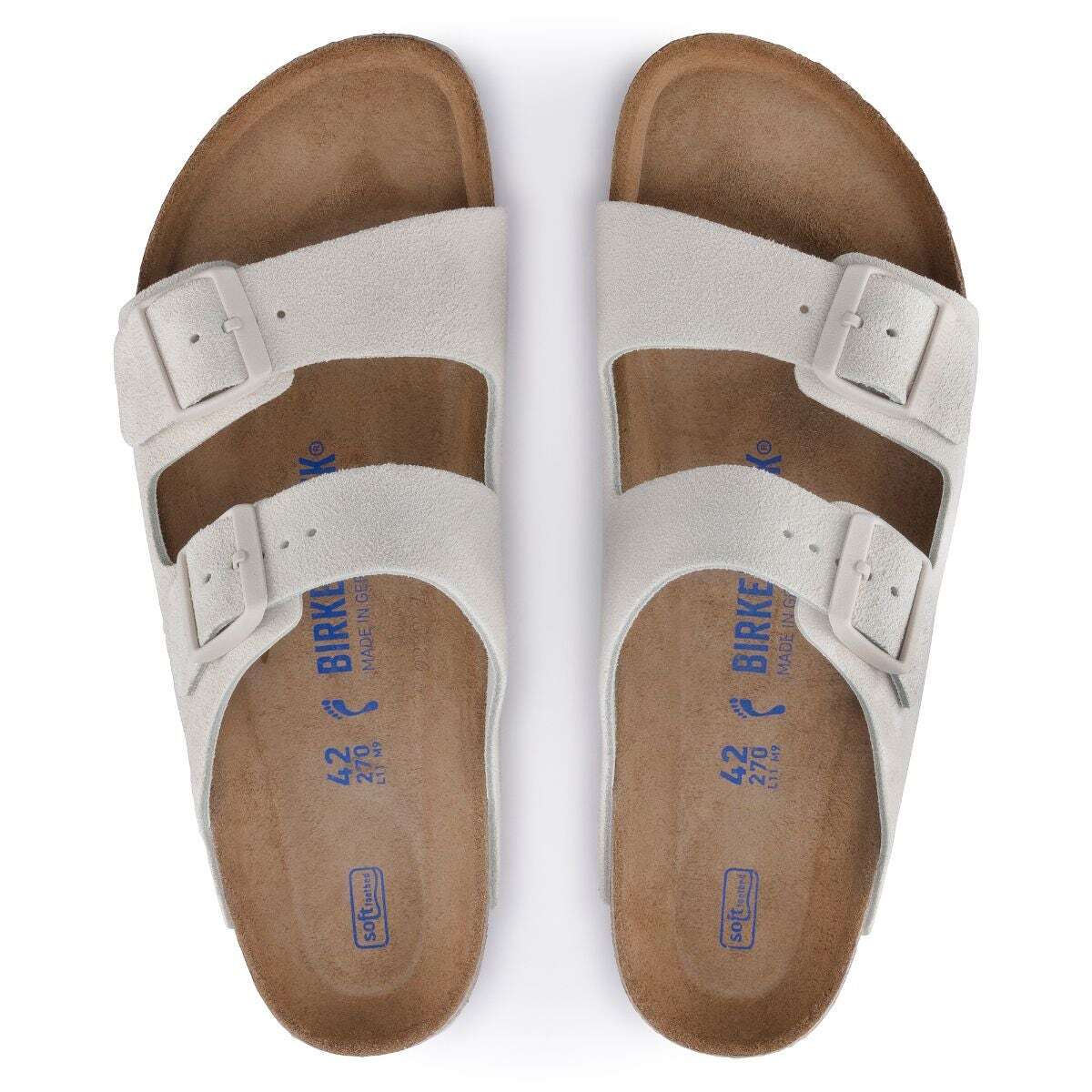 Arizona Soft Footbed Suede Leather in Antique White – Birkenstock NZ