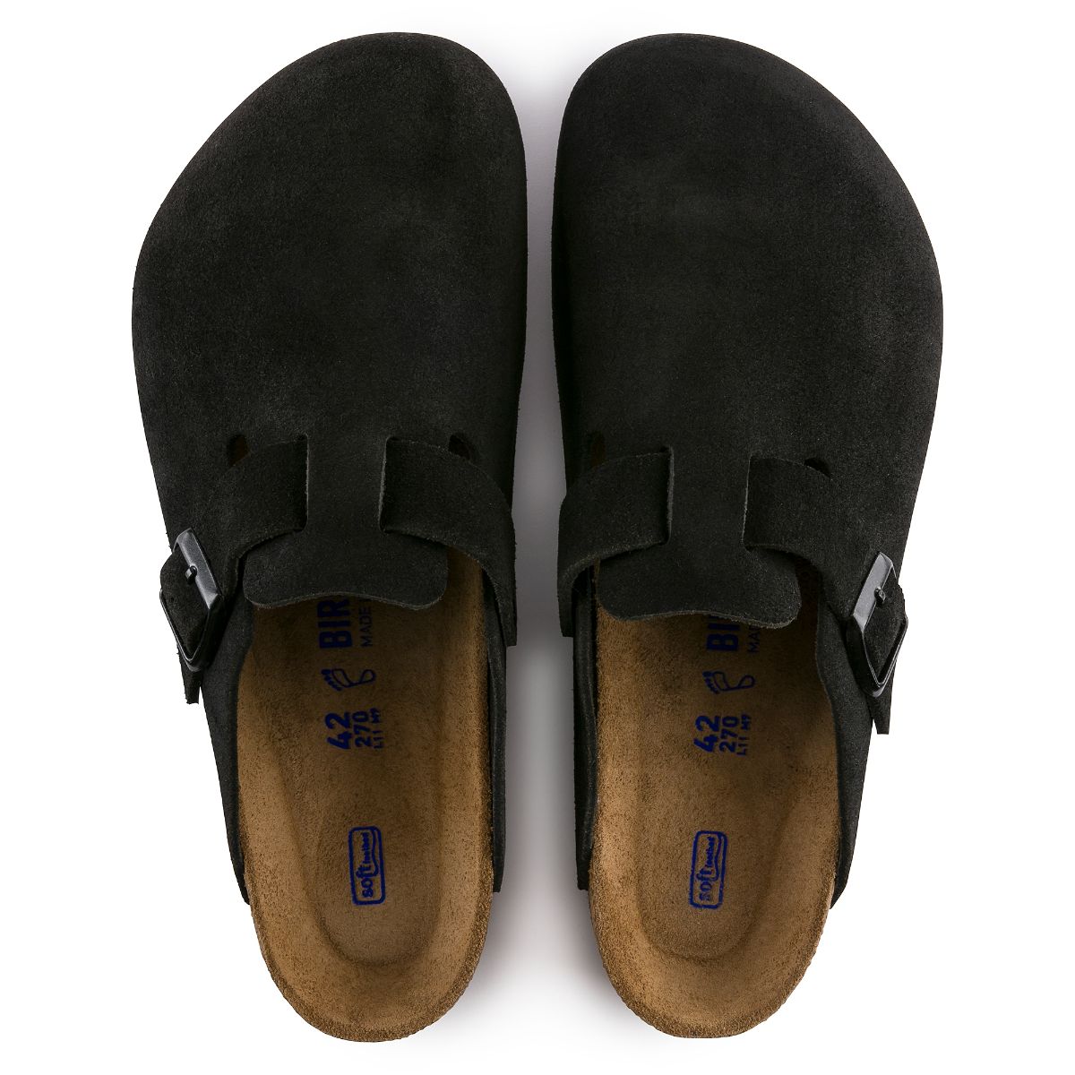 Birkenstock boston black suede outlet