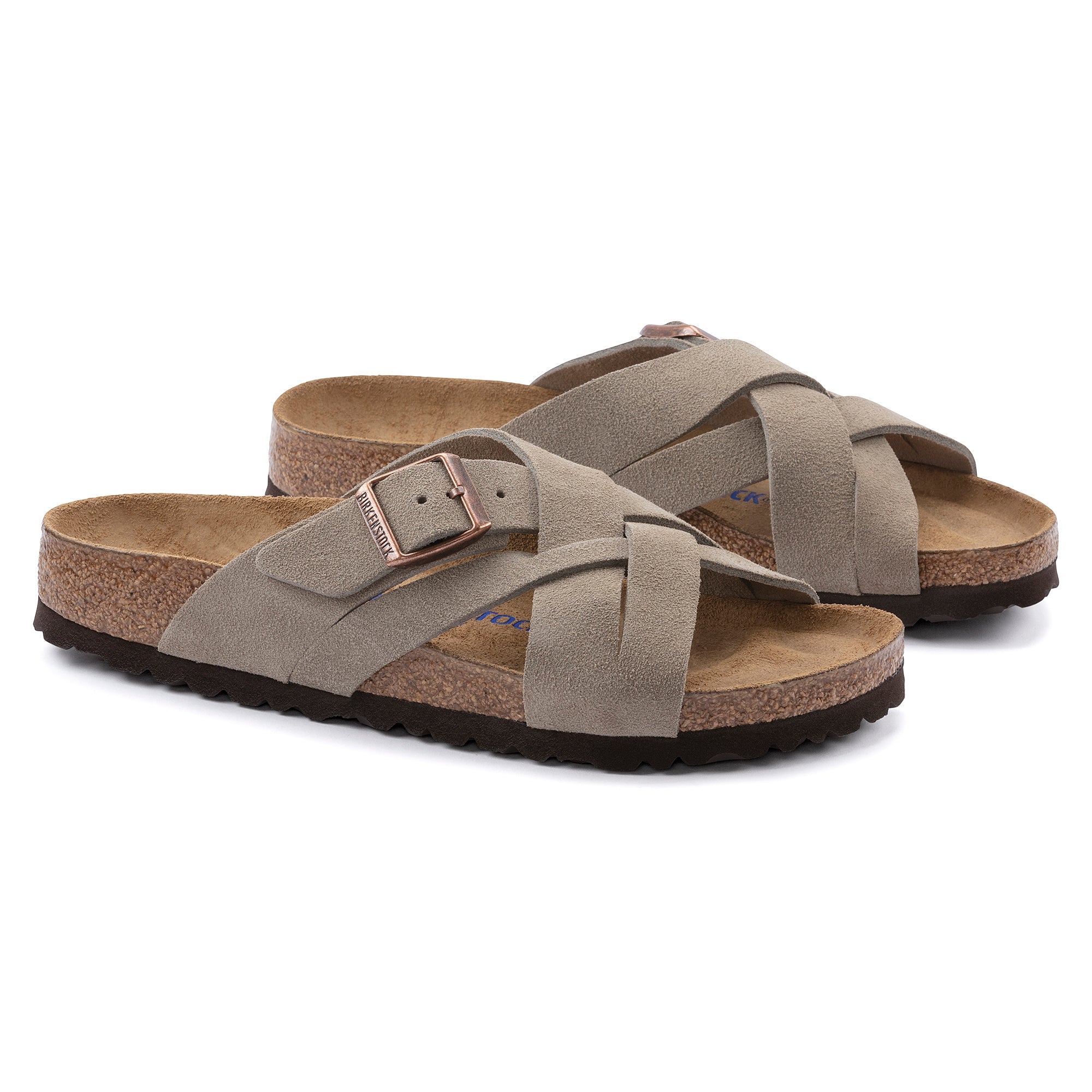 Lugano Soft Footbed Suede Leather in Taupe â Birkenstock NZ
